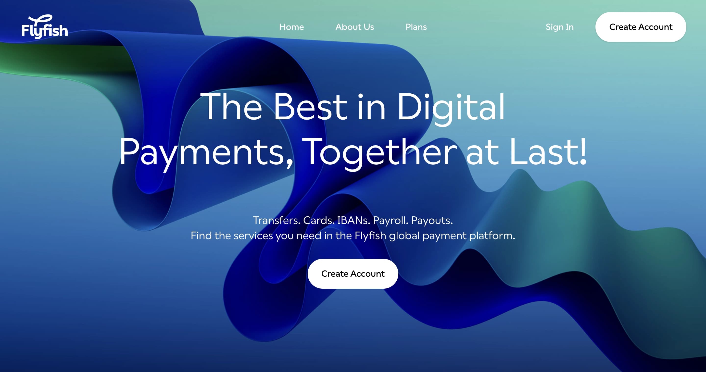 Flyfish fintech unified finance platform – dashboard for corporate IBANs, payments, cards, wallets, payroll, and crypto